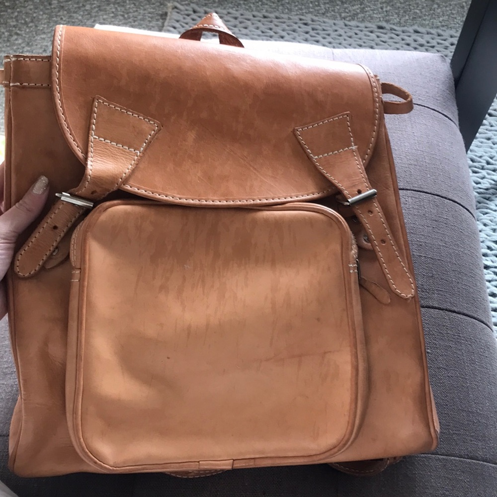 Raw leather backpack - thick and heirloom quality